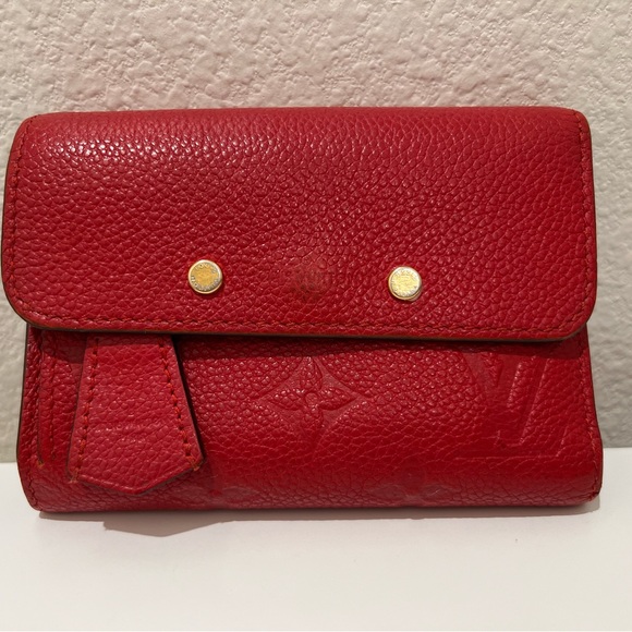 Louis Vuitton Monogram Empreinte Wallet in Pomme Red - Picture 9 of 12